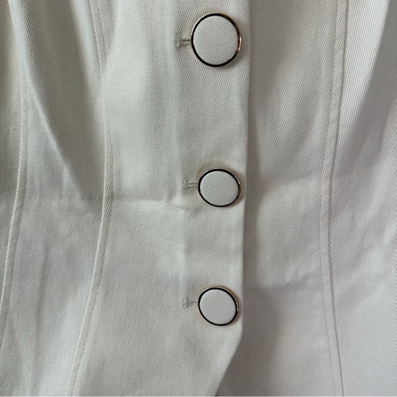 Veronica Beard Liana Button-Up Vest in Ecru SZ US 8 - Picture 4 of 7